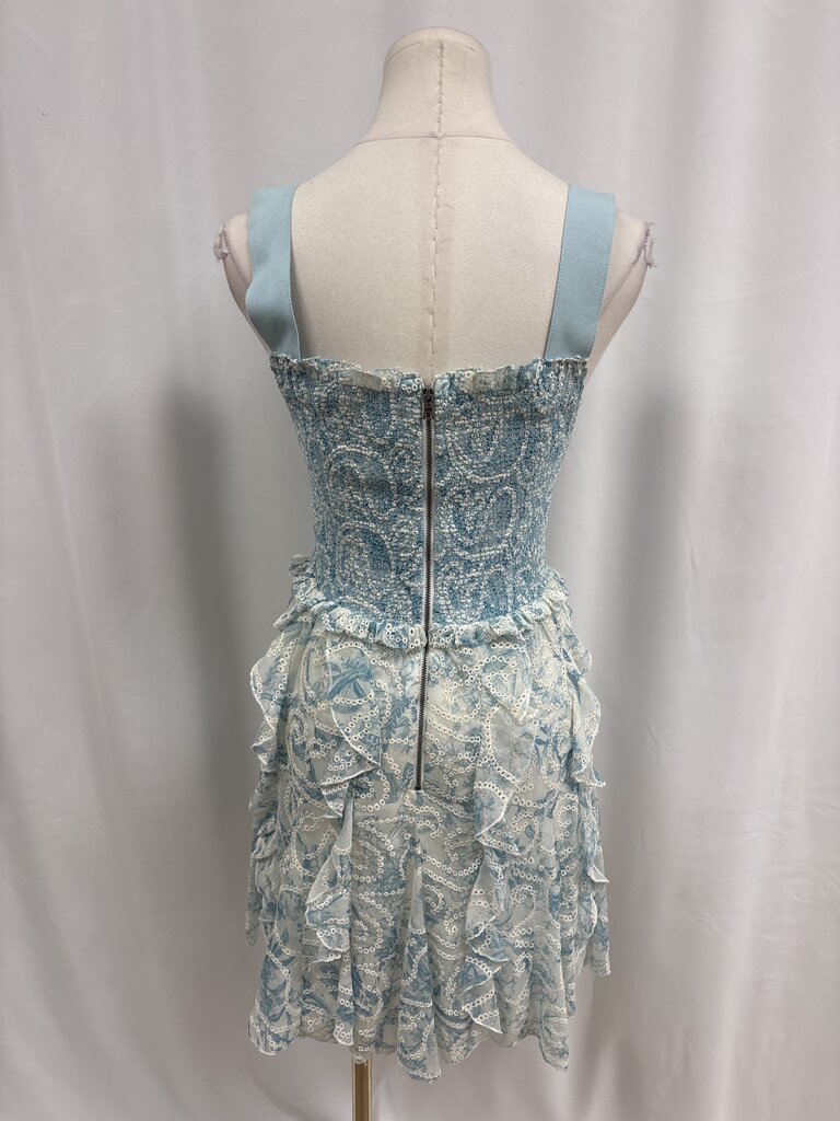 Alice + Olivia Floral Eyelet Mini Dress