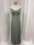 Babaton Sage Green Long Pleated Dress NWT