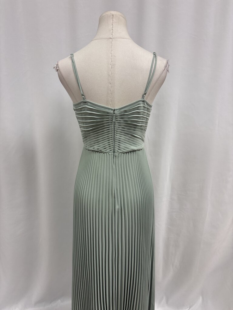 Babaton Sage Green Long Pleated Dress NWT