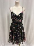 Mac Duggal Floral Embroidered Belted Dress