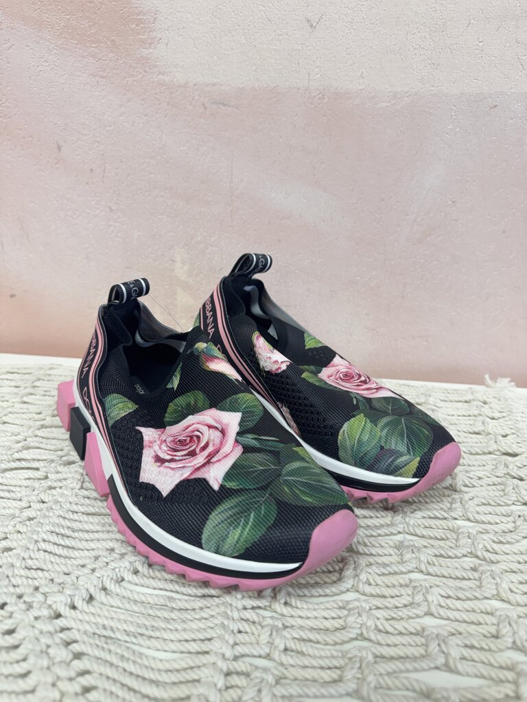 Dolce & Gabbana Floral Sorrento Pull On Sneaker (As Is)