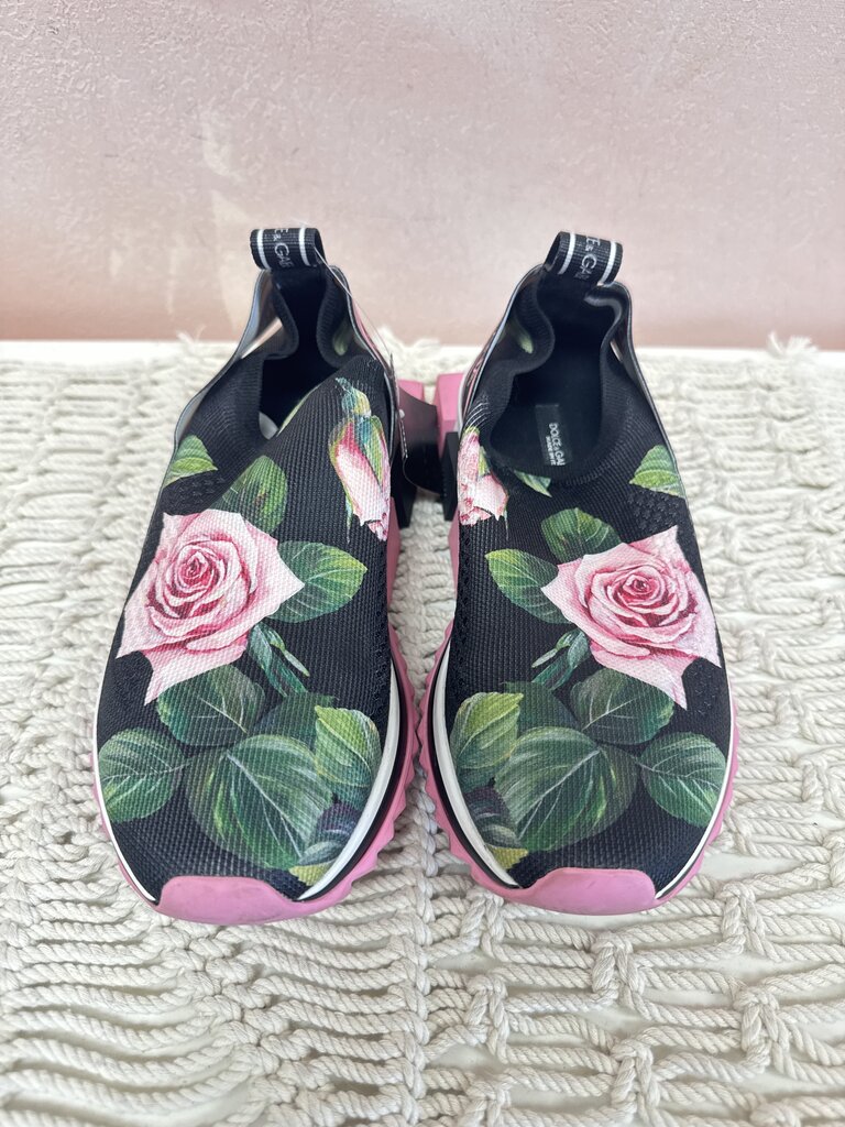 Dolce & Gabbana Floral Sorrento Pull On Sneaker (As Is)