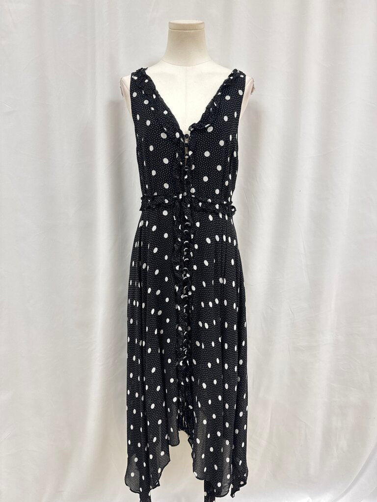 The Kooples Black and White Polka Dot Dress