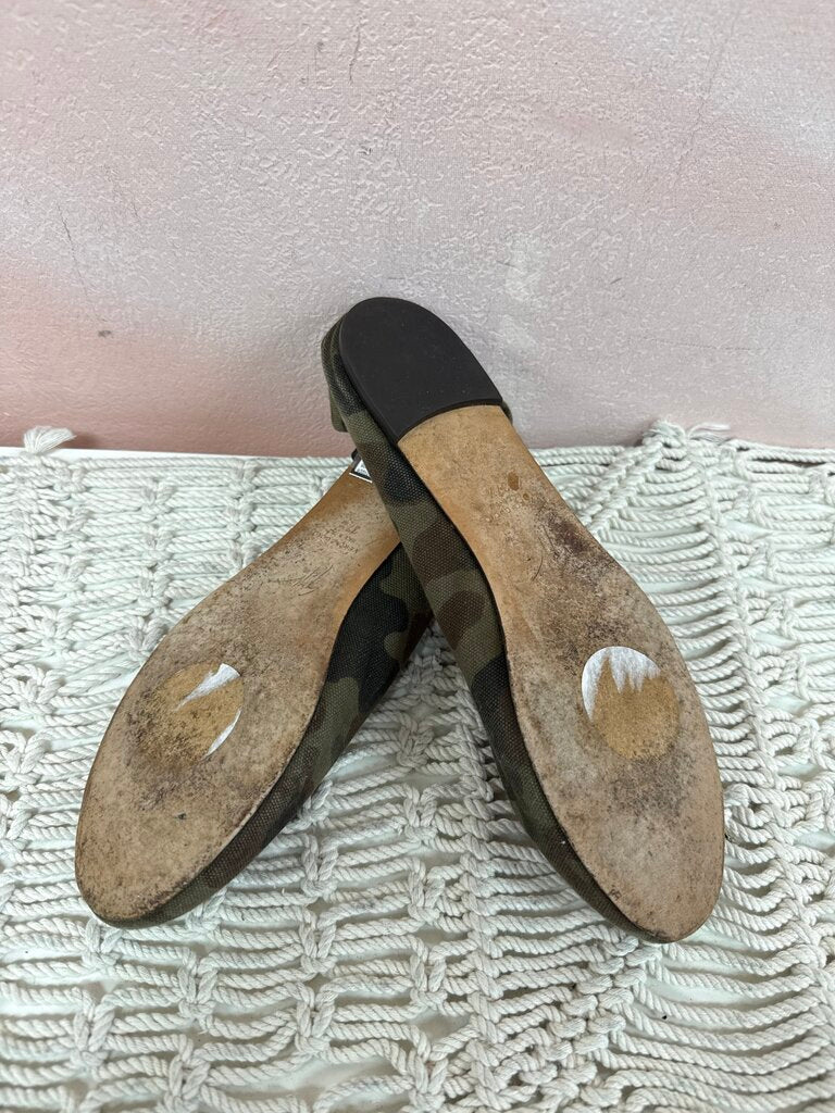 Guiseppe Zanotti Green Camo Ballet Flat