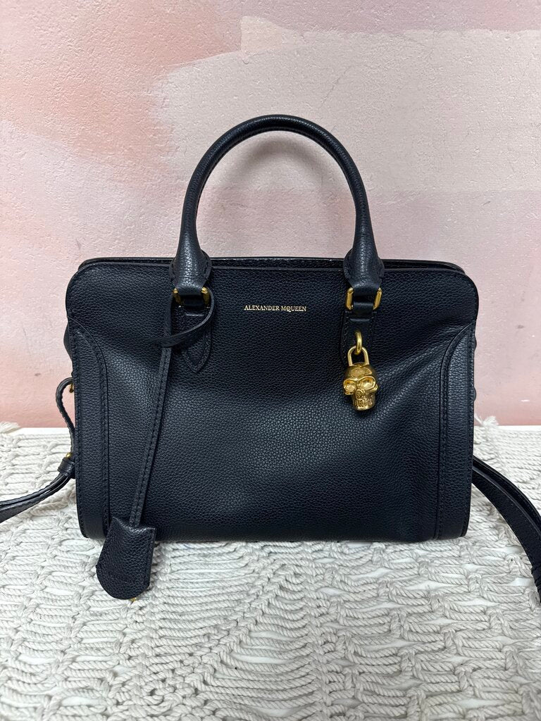 Alexander McQueen Black Skull Shoulder Bag