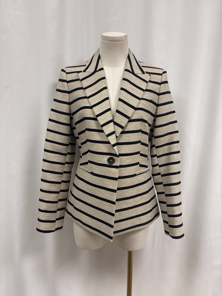 Judith & Charles Tan Striped Blazer