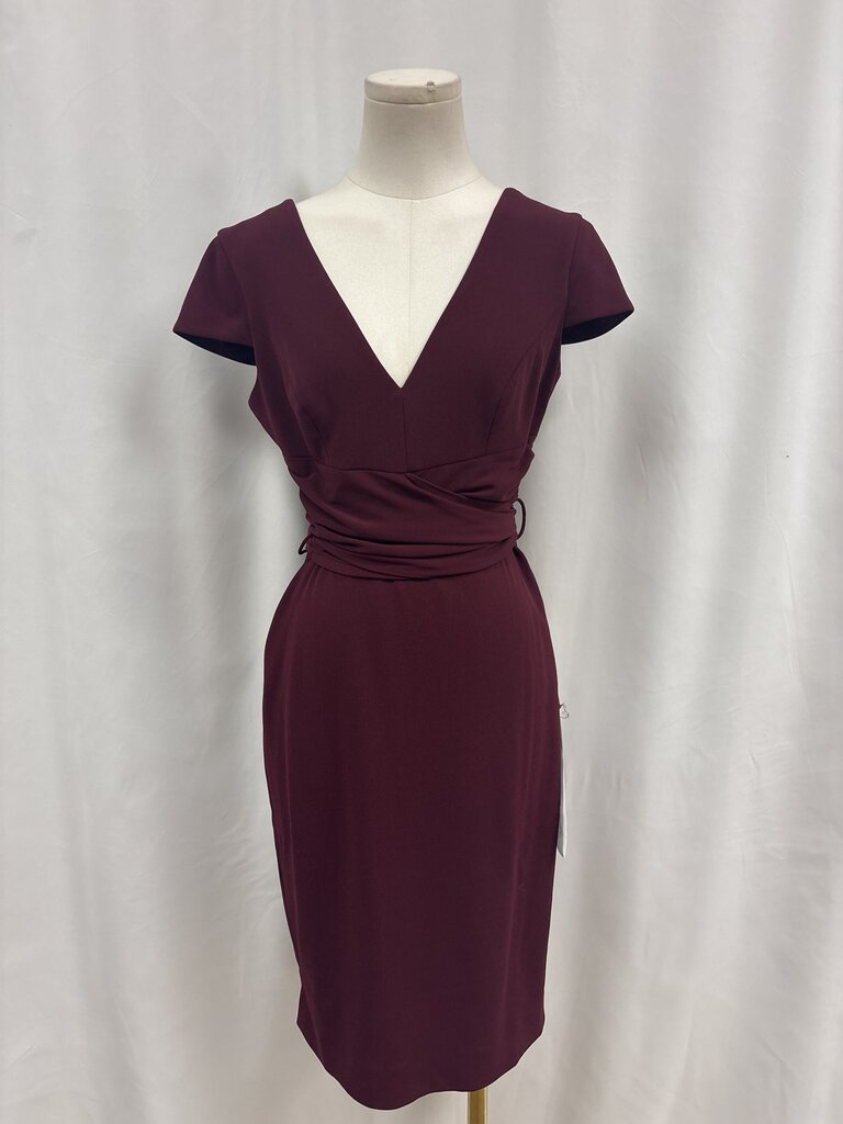 Dress the Population Maroon Midi Dress NWT