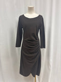 Armani Brown Ruched Knit Dress