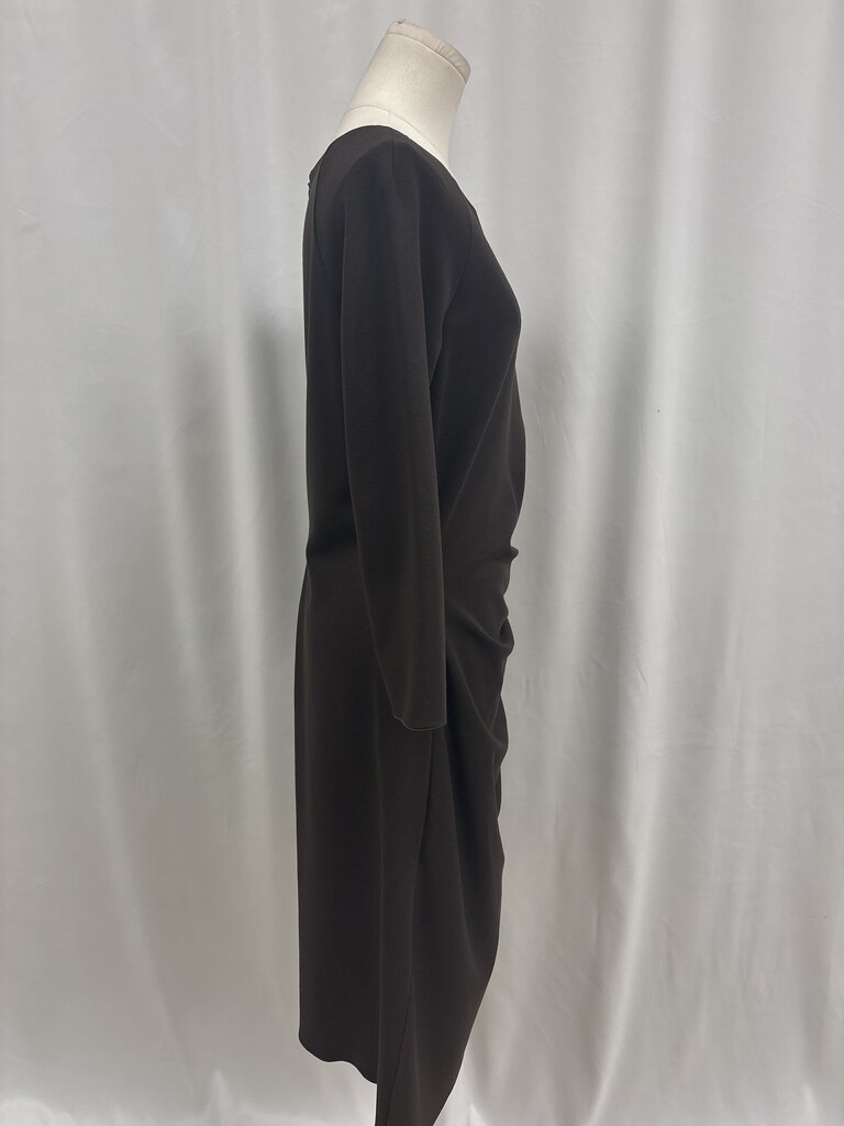 Armani Brown Ruched Knit Dress