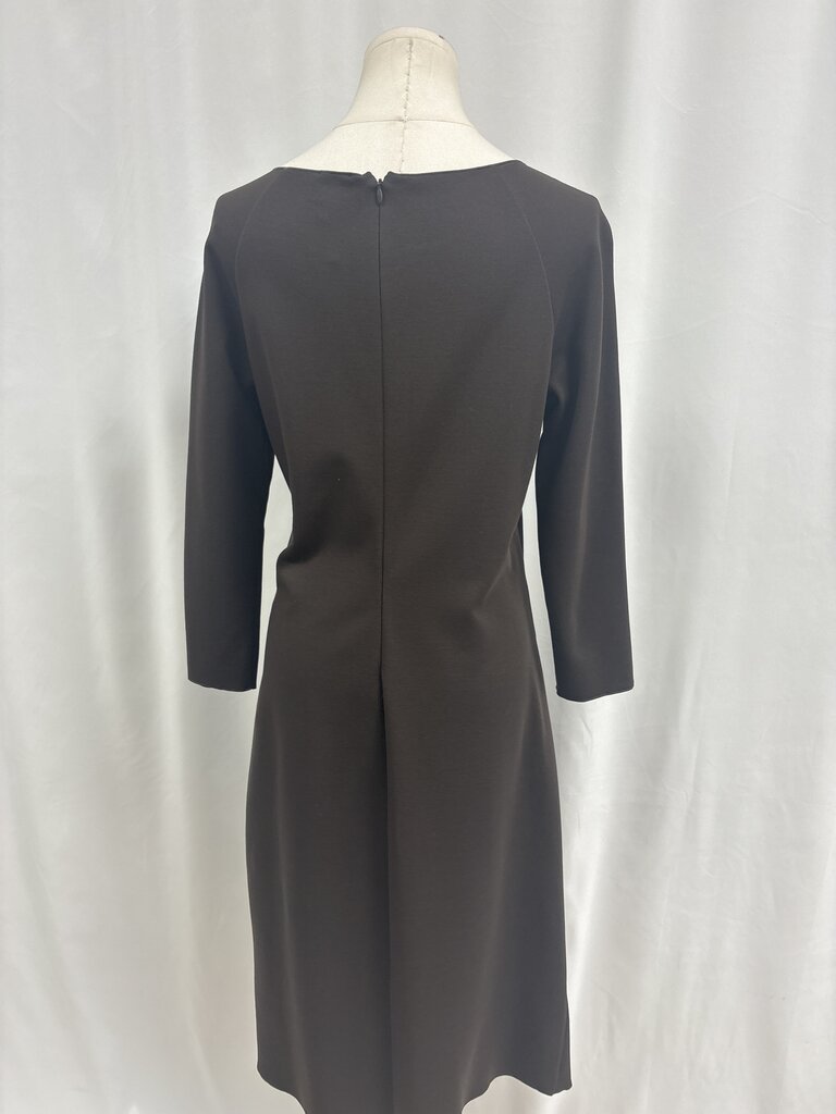 Armani Brown Ruched Knit Dress