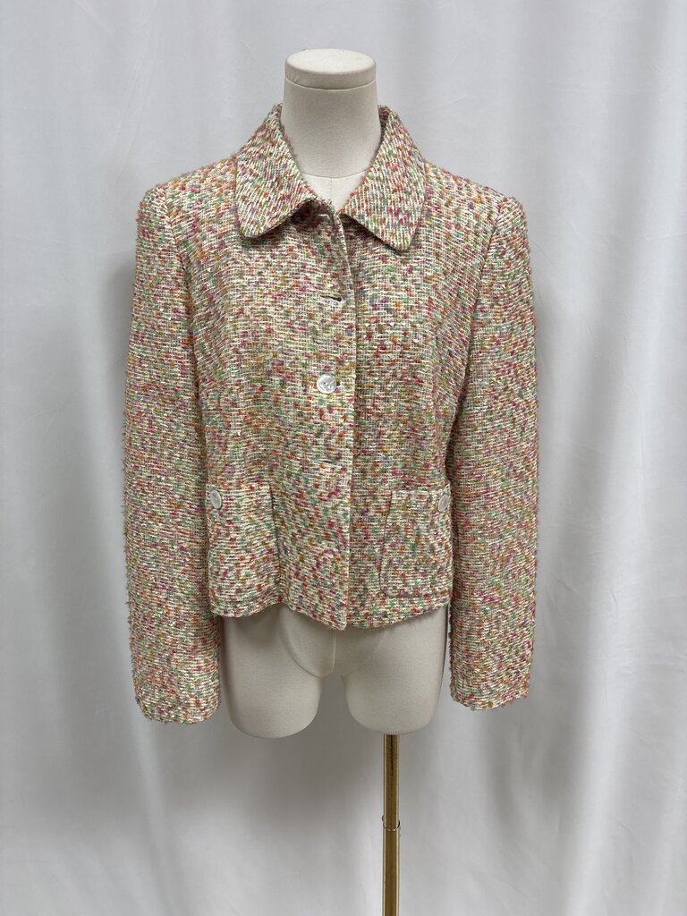 Louis Feraud Cream Multi Boucle Jacket
