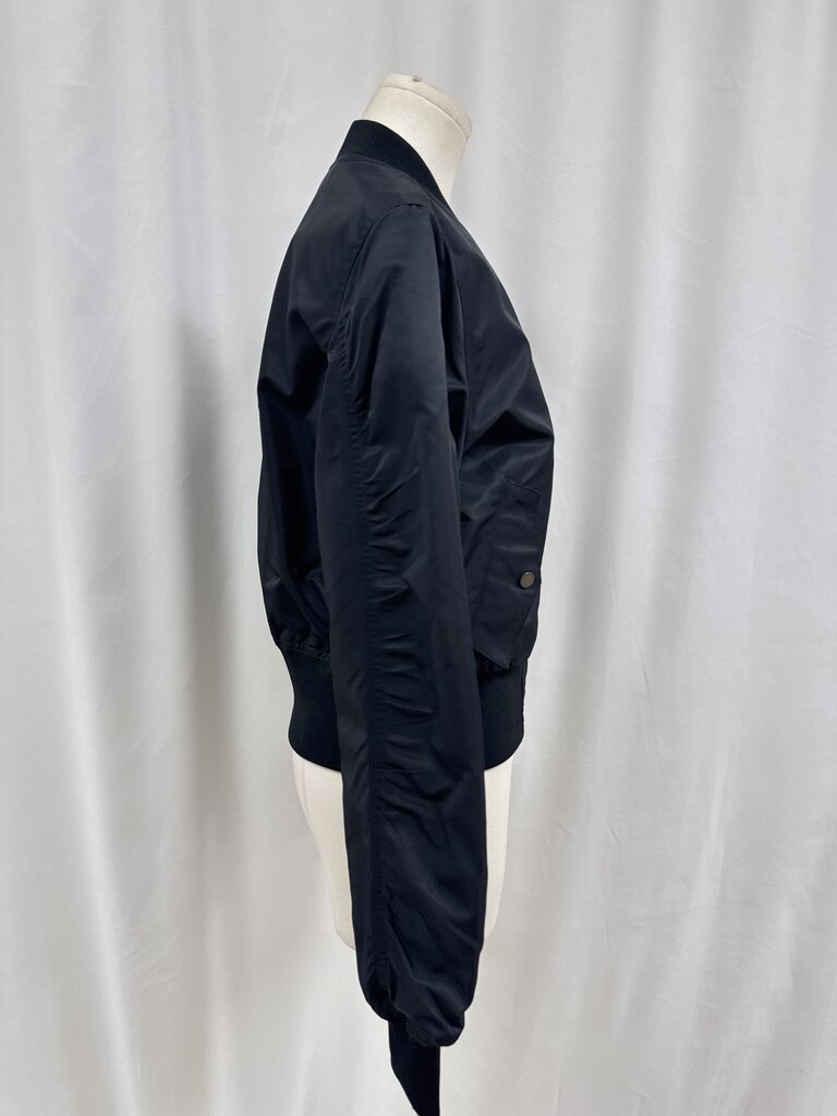 Off White Black Nylon Bomber Jacket