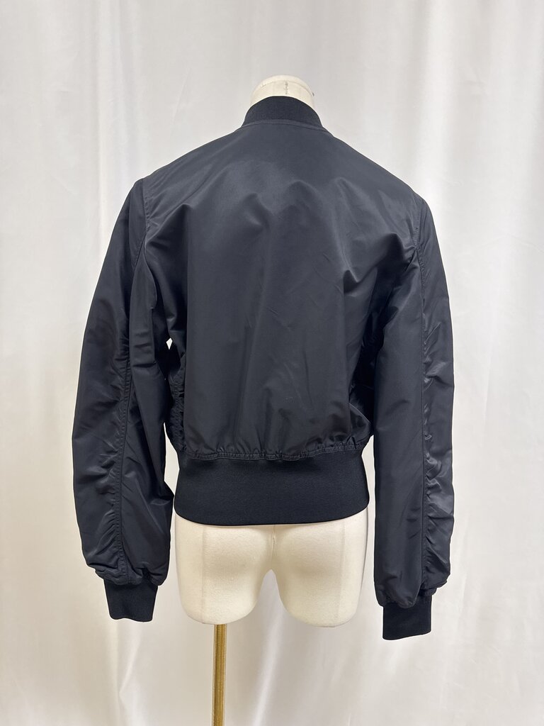 Off White Black Nylon Bomber Jacket