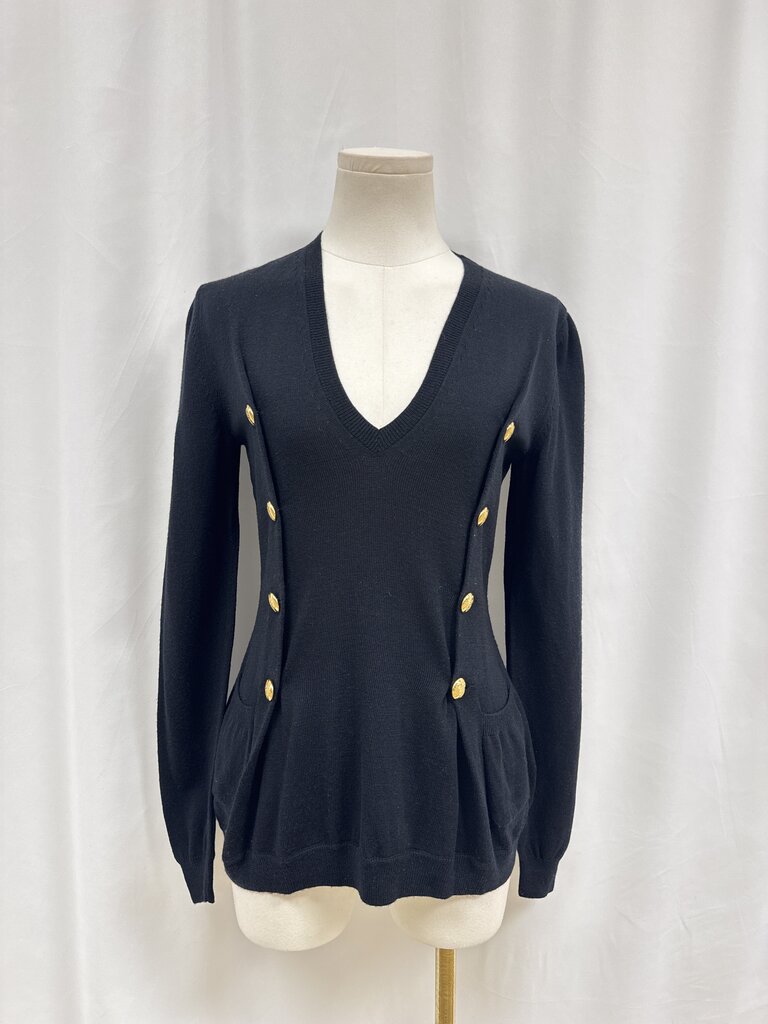Moschino Black Faux Cardigan Top