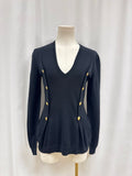 Moschino Black Faux Cardigan Top