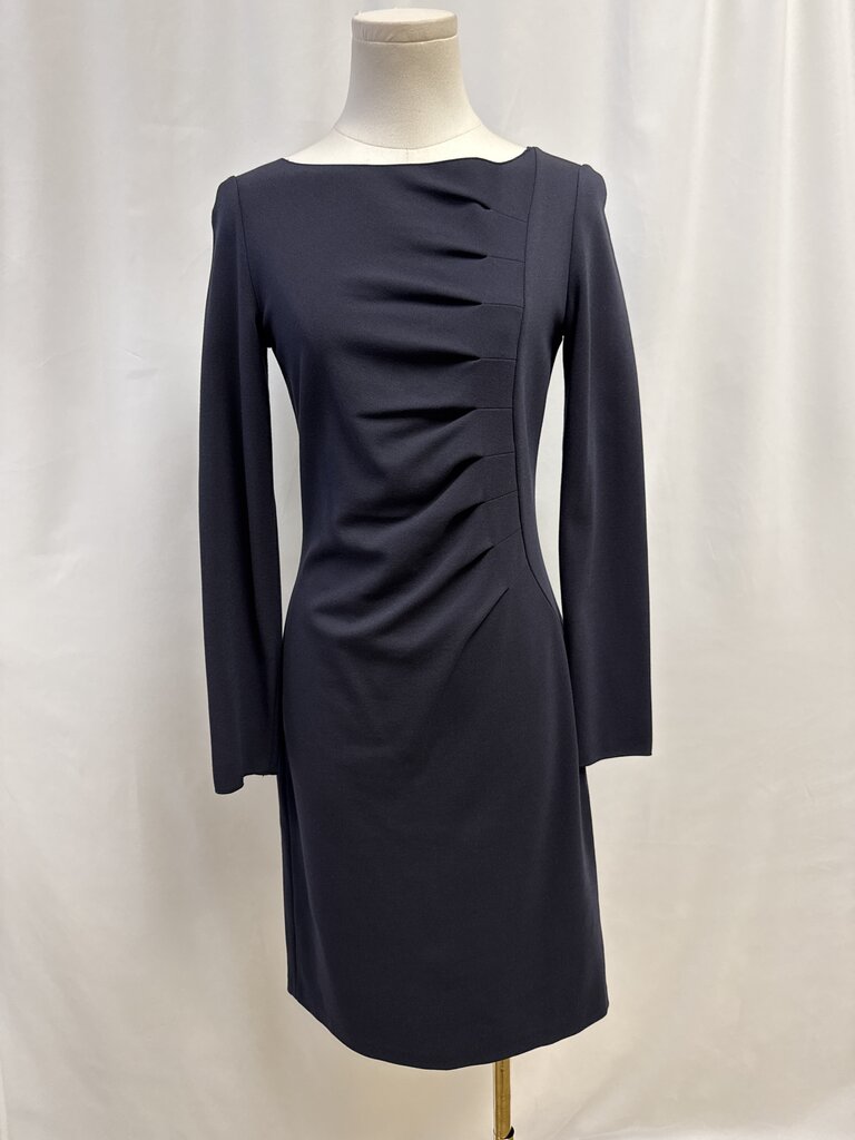 Armani Navy Ruched Dress