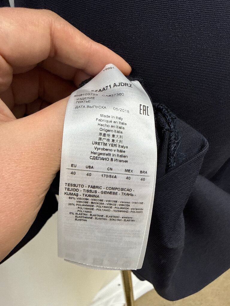 Armani Navy Ruched Dress