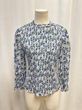 Veronica Beard Blue Smocked Top NWT