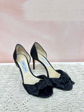 Jimmy Choo Black Satin D'Orsay Pump