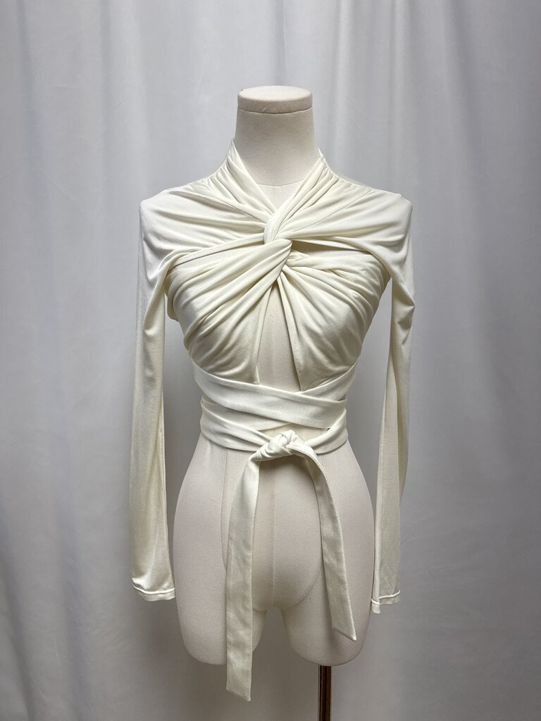 LAPOINTE Ecru Wrap Top