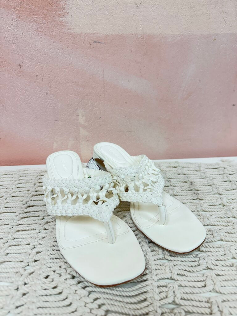 Simkhai White Woven Sandal w/Dustbag