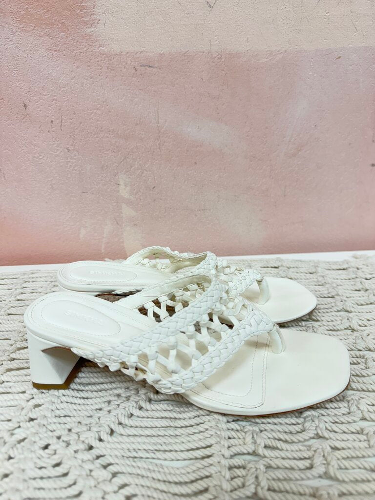 Simkhai White Woven Sandal w/Dustbag