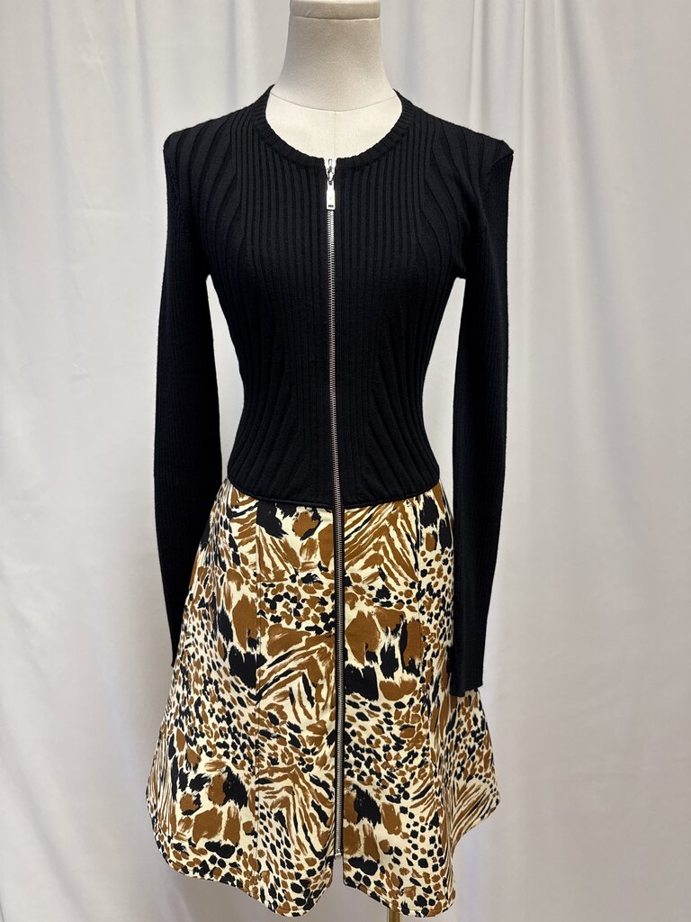 Louis Vuitton Black Animal Print Skirt Dress