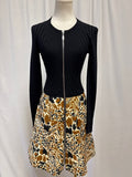 Louis Vuitton Black Animal Print Skirt Dress