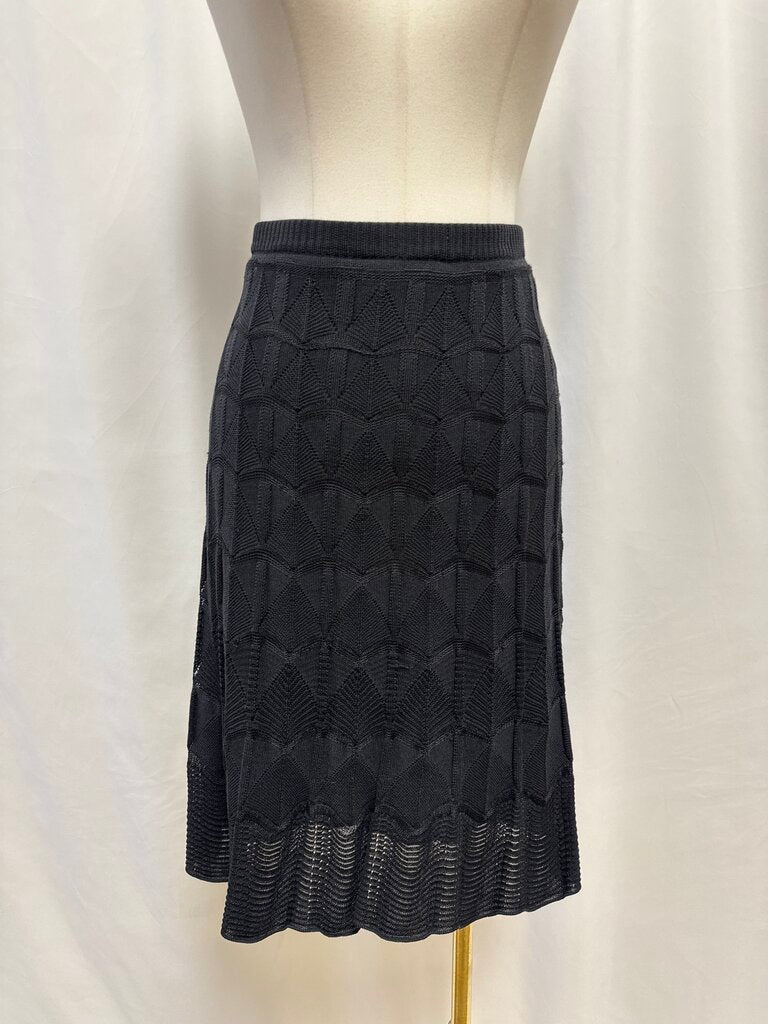 Missoni Black Knit Chevron Mini Skirt