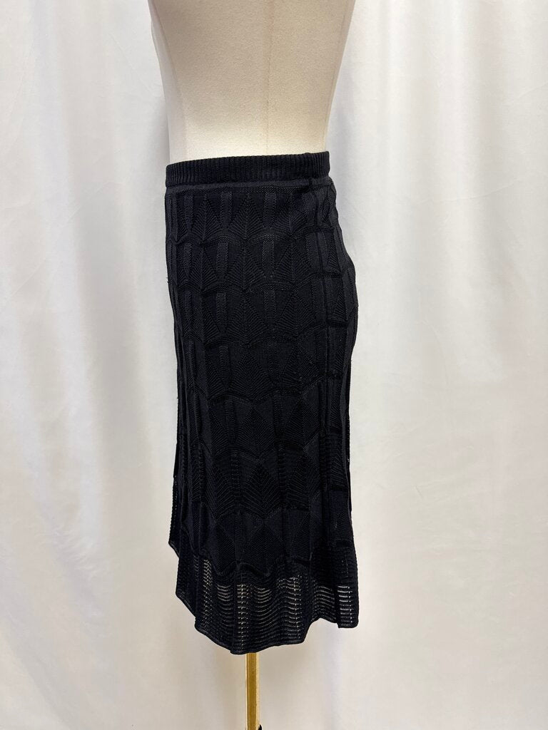 Missoni Black Knit Chevron Mini Skirt