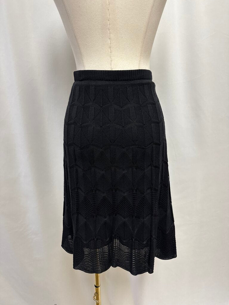 Missoni Black Knit Chevron Mini Skirt