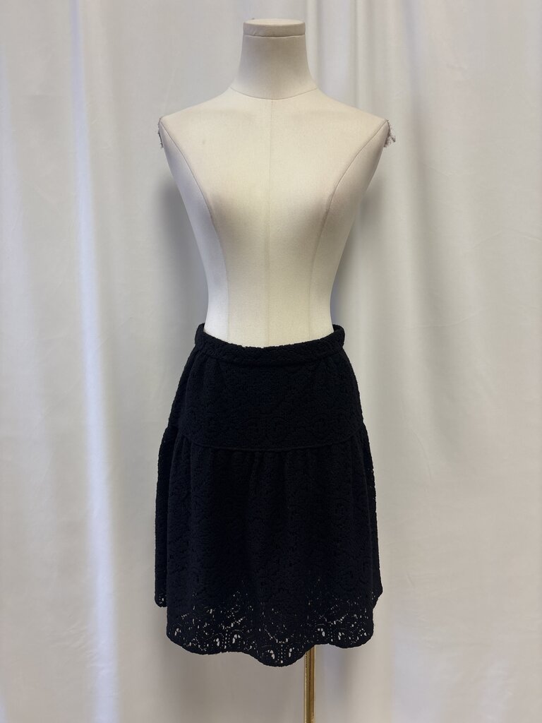 Dolce & Gabbana Black Crochet Mini Skirt