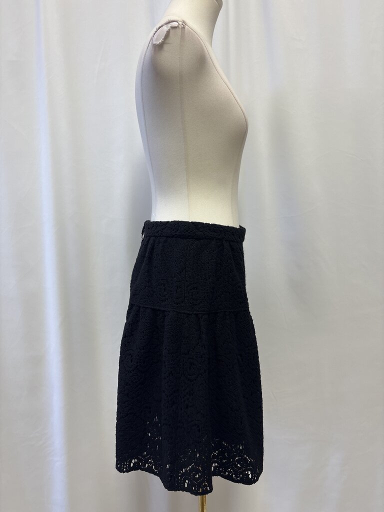 Dolce & Gabbana Black Crochet Mini Skirt
