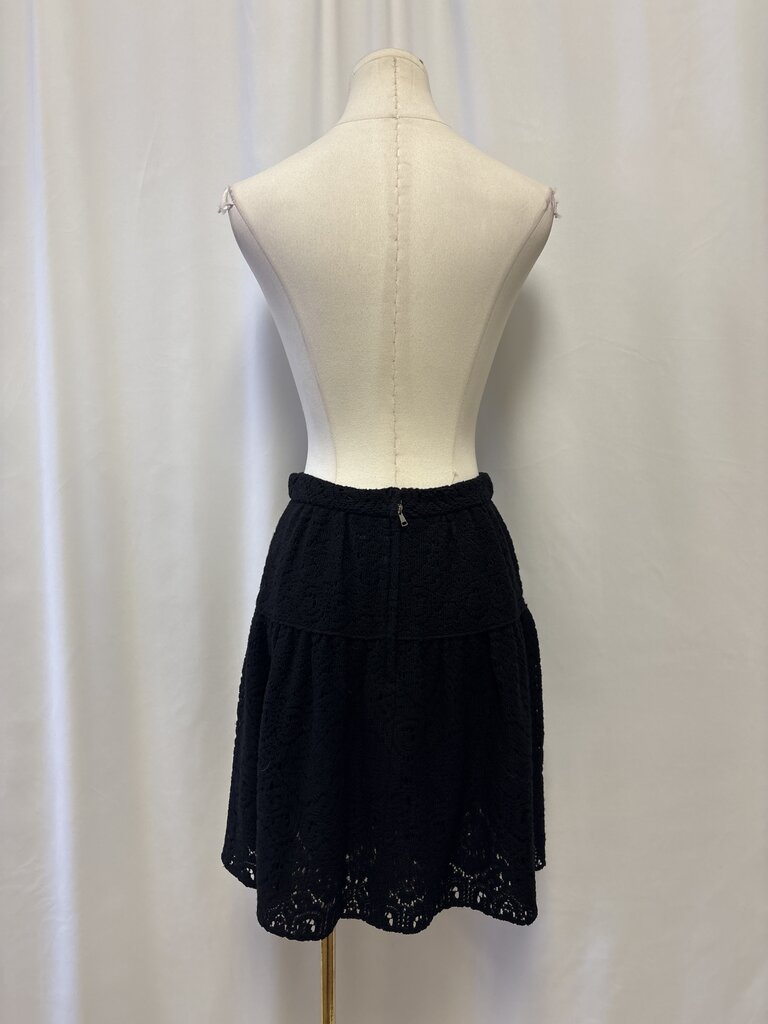 Dolce & Gabbana Black Crochet Mini Skirt