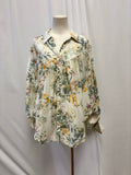 Pilcro Ivory Floral Button Up Top NWT
