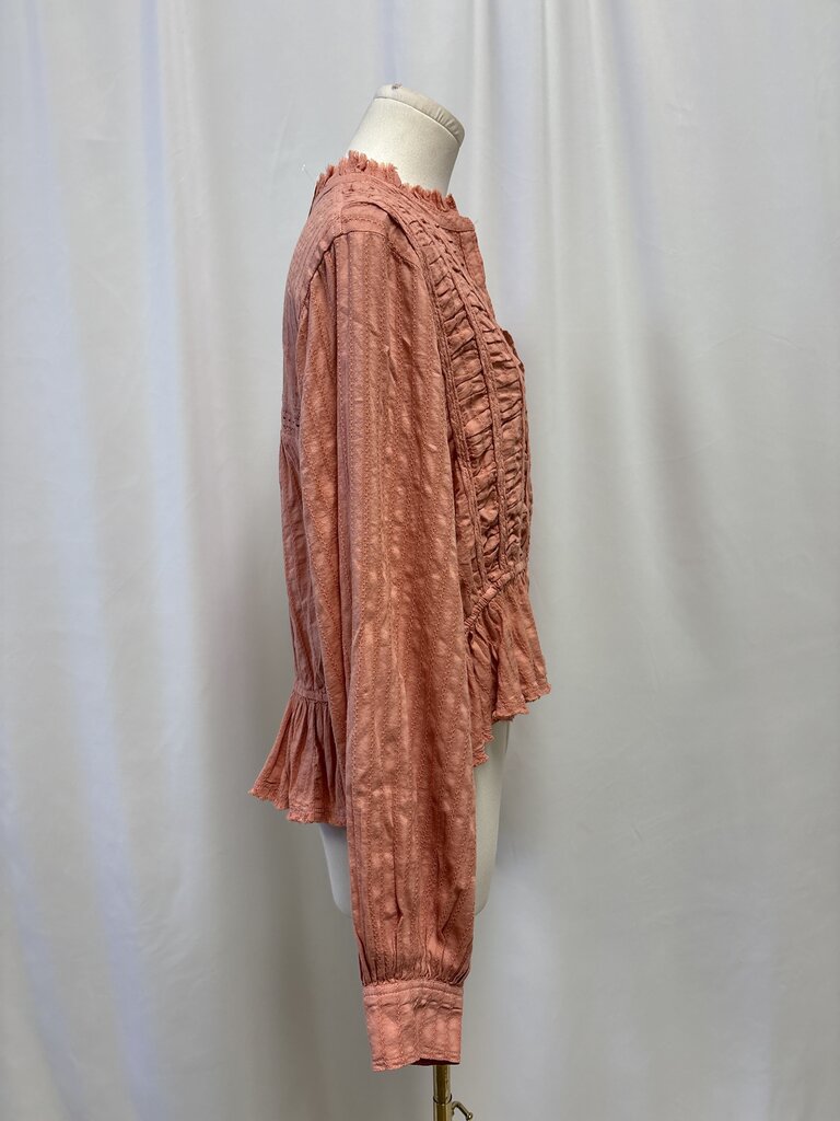 Pilcro Ivory Rose Boho Top NWT