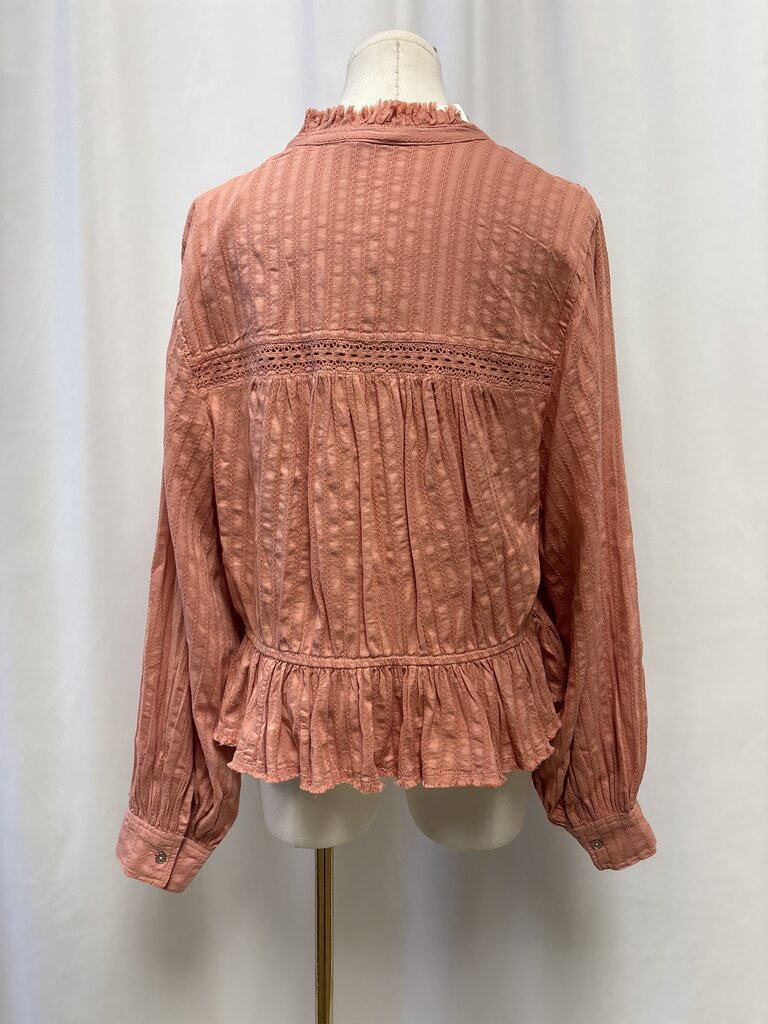 Pilcro Ivory Rose Boho Top NWT