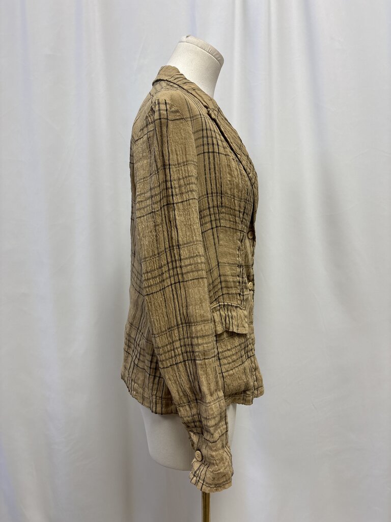 Transit Par-Such Tan Plaid Blazer