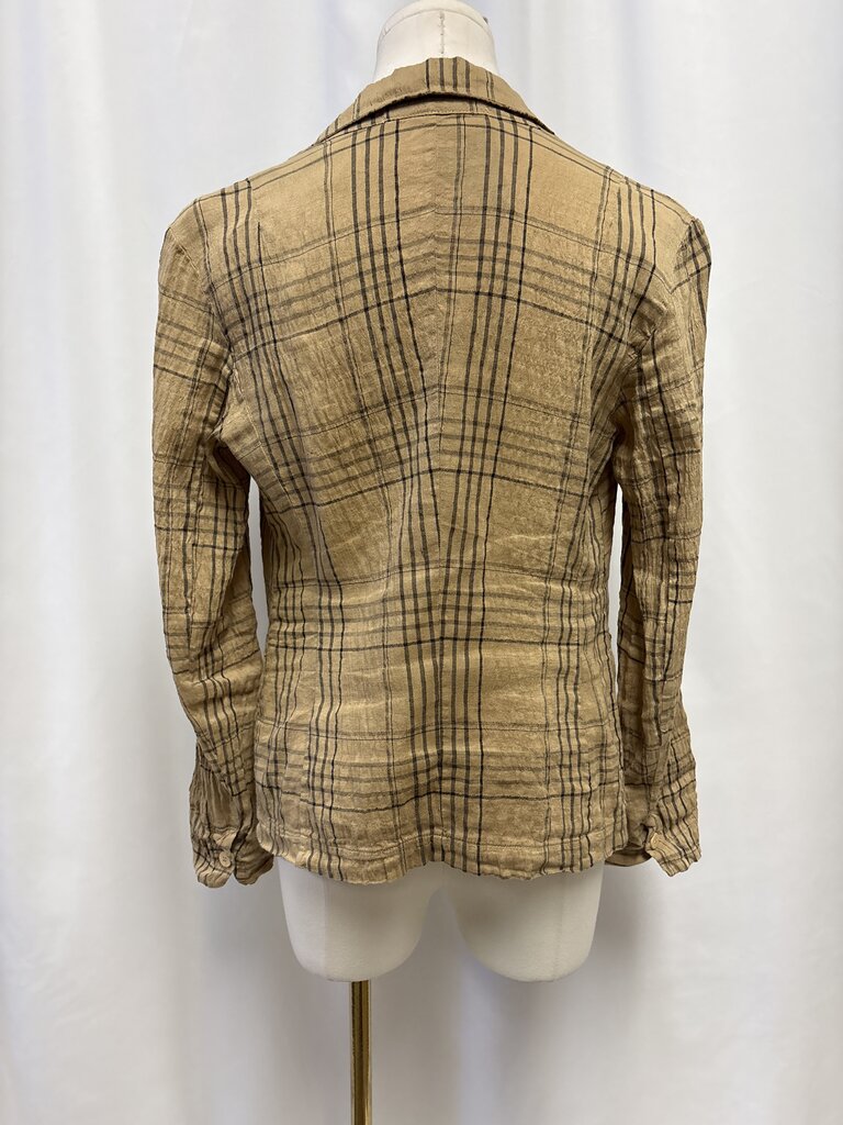 Transit Par-Such Tan Plaid Blazer