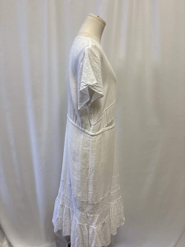 Rails White Drawstring Waist Maxi Dress