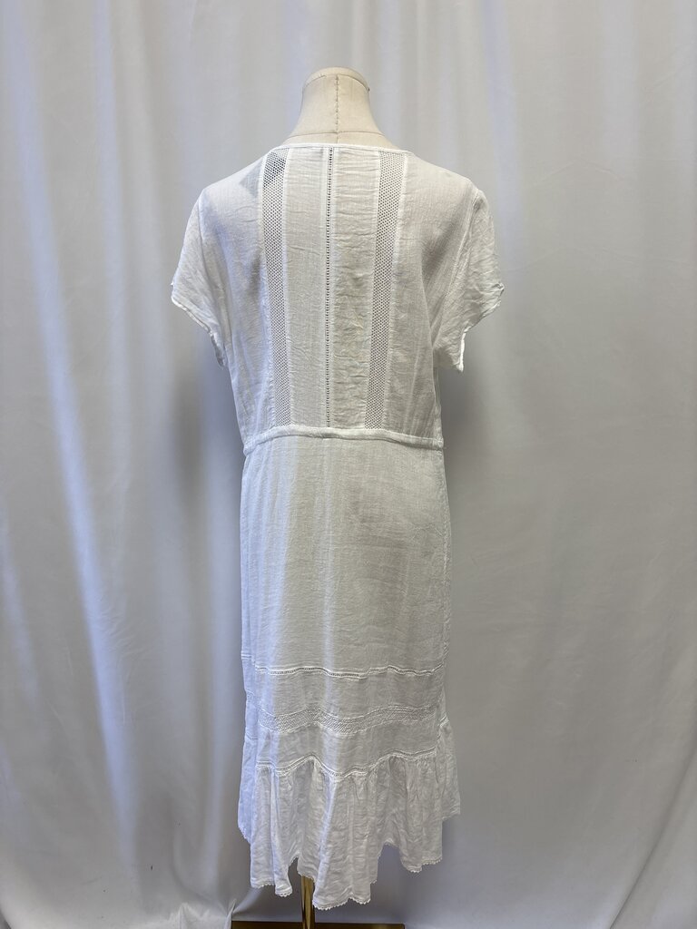 Rails White Drawstring Waist Maxi Dress