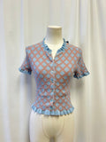 Prada Blue Jacquard Cardigan