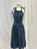 Ulla Johnson Navy Belted Maxi Dress