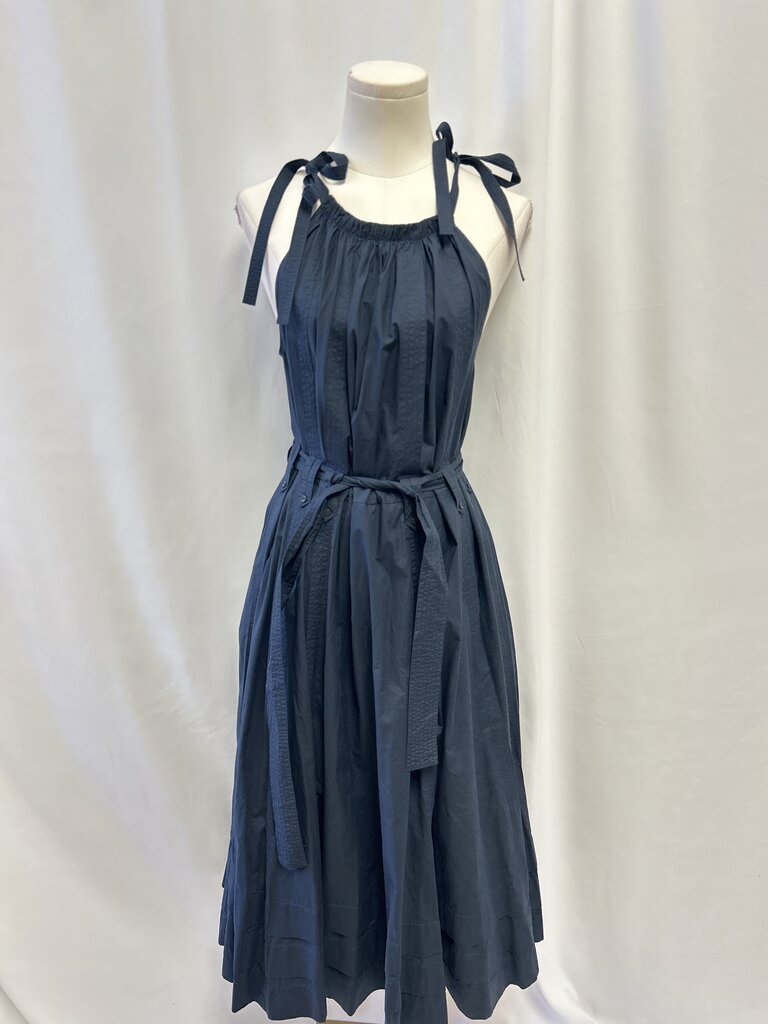 Ulla Johnson Navy Belted Maxi Dress