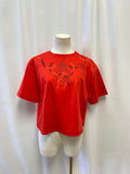 Hermes Red Ferronnerie Remix Cropped Tee