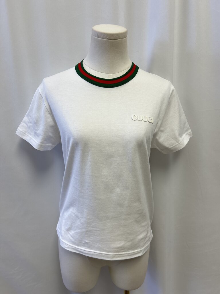 Gucci White Logo Tee NWT (As Is)