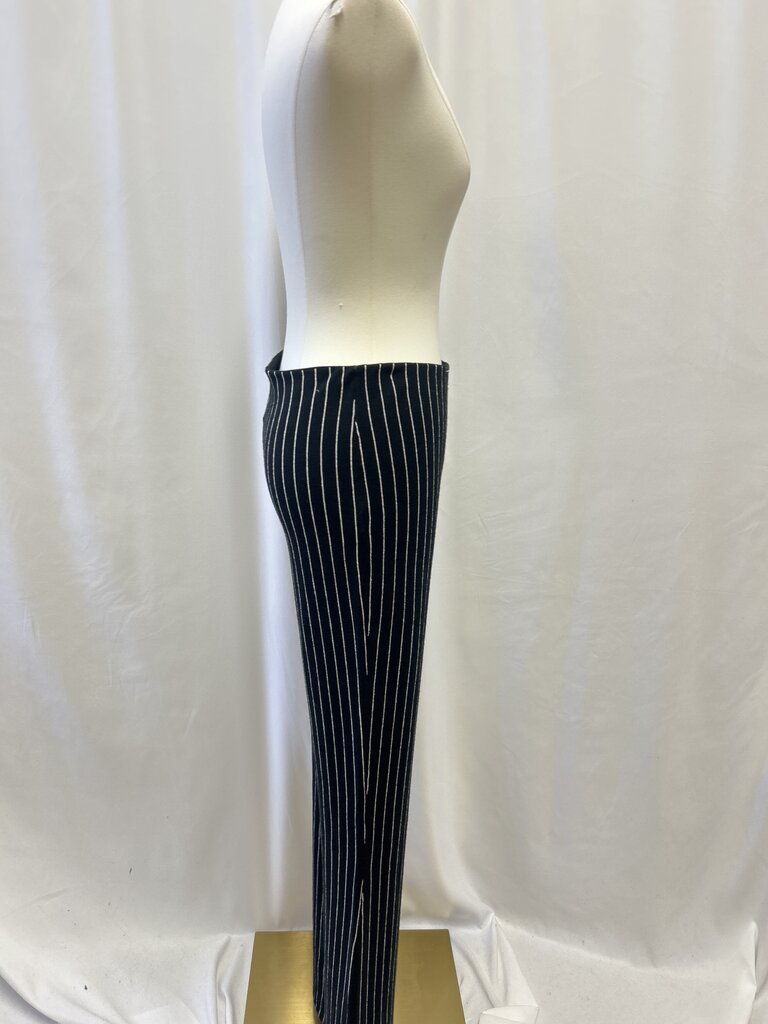 Moshchino Black and White Striped Wool Pant