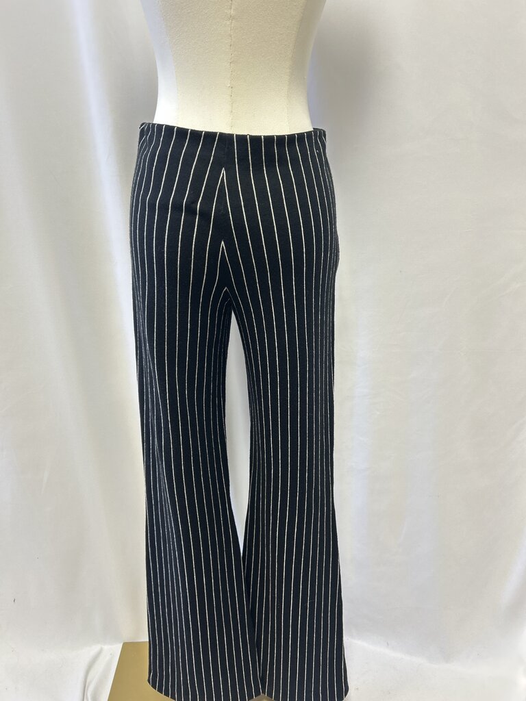 Moshchino Black and White Striped Wool Pant