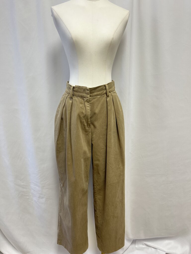 Staud Khaki Pleated Trouser