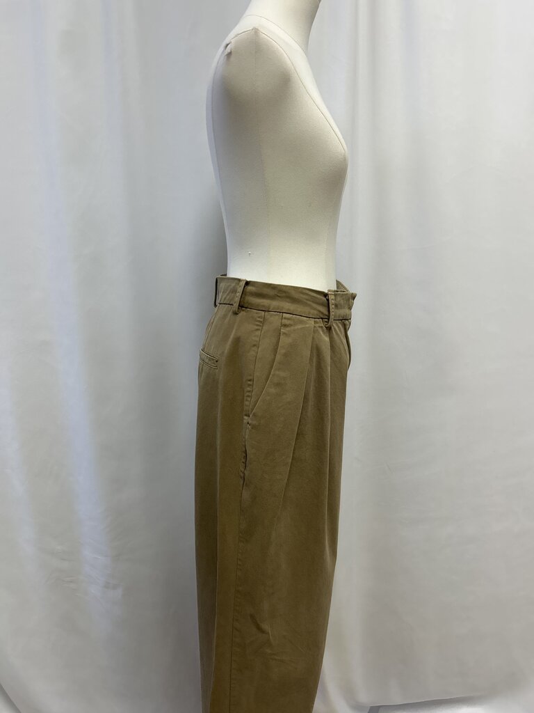 Staud Khaki Pleated Trouser